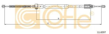 Трос гальма стоянки COFLE 11.6597