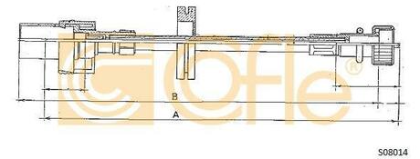 Трос спідометра Ford Escort 1.3-1.8 90- COFLE S08014 (фото 1)