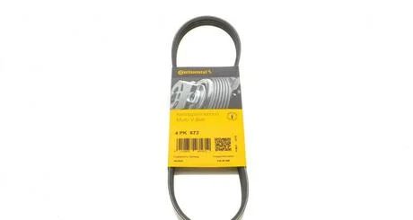 Ремень генератора Doblo 1.2 01> (-PS,-AC) Contitech 4PK673