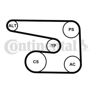 Комплект (ремінь+ролики) Contitech 6PK1873K5