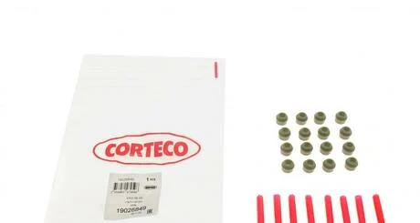 Комплект ущільнень (16 шт), стрижень клапана CORTECO 19026849