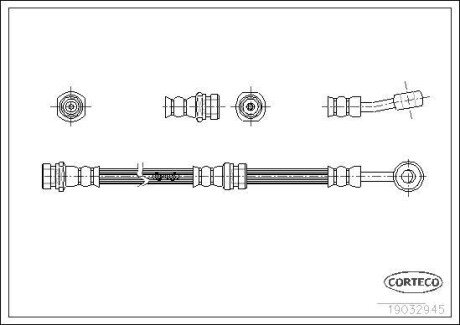 Шланг гальмівний CORTECO 19032945