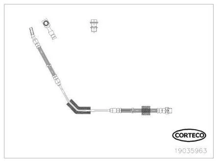 Шланг гальмівний Range Rover III "RR "05-12 CR19035963 CORTECO 19035963