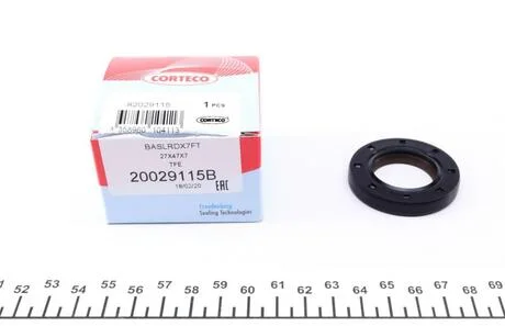 Сальник двигуна N PSA/FORD DV4TD/F6JA/DV6ATED4 BAPTSLRDX7-CALZATO 27X47X7 TFE CORTECO 20029115B