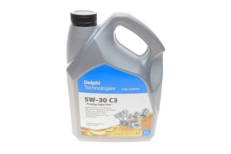 Олива моторна Prestige Super Plus C3 5W-30 (5 л) Delphi 28236312