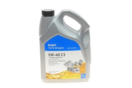 Олива моторна Prestige Super Plus C3 5W-40 (5 л) Delphi 28236316