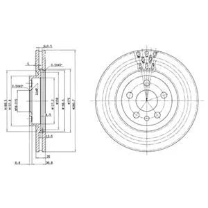 Комплект гальмівних дисків (2 шт) передн Лів/Прав CITROEN EVASION, JUMPY I FIAT SCUDO, ULYSSE LANC Delphi BG2844