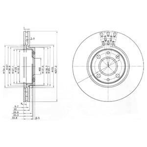 Диск тормозной CITROEN/FIAT/PEUGEOT Nemo/500/Doblo/Panda/Stilo/Bipper "F D=257mm "01>> Delphi BG3574