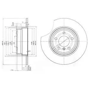 Диск тормозной BMW X5(E53) "R D=324mm "00-07 Delphi BG3629