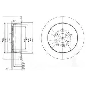 Комплект гальмівних дисків (2 шт) задн Лів/Прав (291ммx12мм) TOYOTA ALPHARD I, AVENSIS VERSO, ISIS, Delphi BG3779