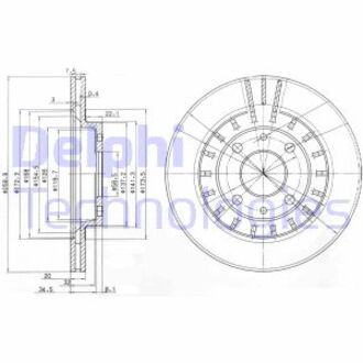 Диск тормозной Lada 21110-21112 - 14&quot;/15 Delphi BG3806 (фото 1)