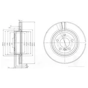 Комплект гальмівних дисків (2 шт) передн Лів/Прав BMW 3 (E90), 3 (E91), X3 (E83) 20-30D 0903-061 Delphi BG3938