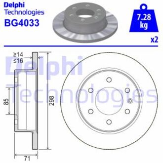 Тормозной диск Delphi BG4033