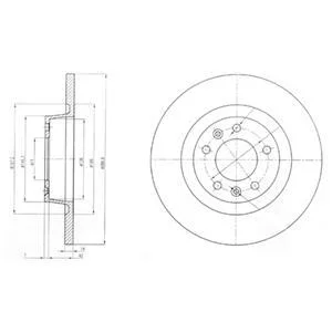 Комплект гальмівних дисків (2 шт) задн Лів/Прав CITROEN JUMPY II FIAT SCUDO PEUGEOT EXPERT, EXPERT Delphi BG4085