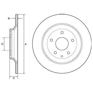 Комплект гальмівних дисків (2 шт) задн Лів/Прав MAZDA CX-30, CX-5, MX-30 08H-Electric 1111- Delphi BG4567C