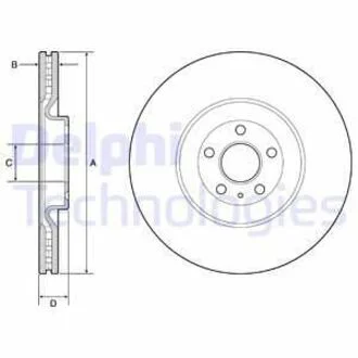 Гальмівний диск Delphi BG9233C