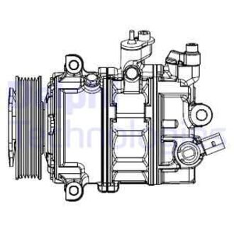 Компресор кондиціонера новий Jetta VI 10-18 Delphi CS20529 (фото 1)