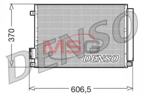 Конденсатор кондиціонера FIAT/FORD 500/Ka "09,1,4 "07>> DENSO DCN09045