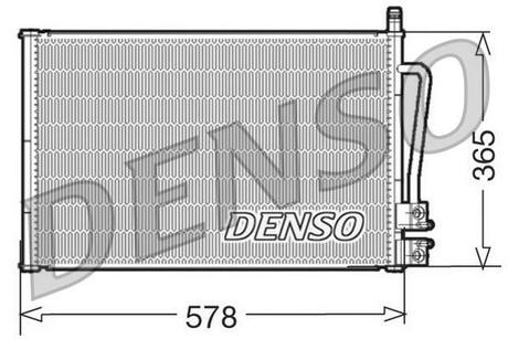 Радіатор кондиціонера FORD Fiesta 02-09, Fusion 02-12; MAZDA 2 DY 03-07 DENSO DCN10008