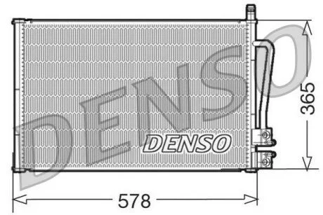 Акция Радіатор кондиціонераFORD FIESTA V (JH_, JD_) 01-10,FUSION (JU) 02-12; MAZDA 2 (DY) 03-07 DENSO DCN10008