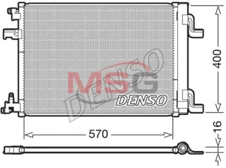Акция Радіатор кондиціонераOPEL ZAFIRA C (P12) 11-,CASCADA (W13) 13-18; CHEVROLET CRUZE (J300) 09- DENSO DCN20001