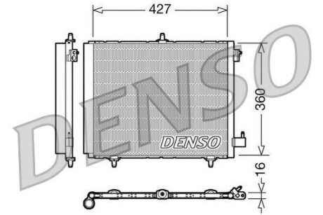 Радіатор кондиціонера Citroen C2, C3, C4 Cactus Opel Crossland X 10-16D 0202- DENSO DCN21009