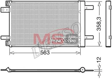 Радіатор кондиціонера TOYOTA ProAce 16- DENSO DCN21032