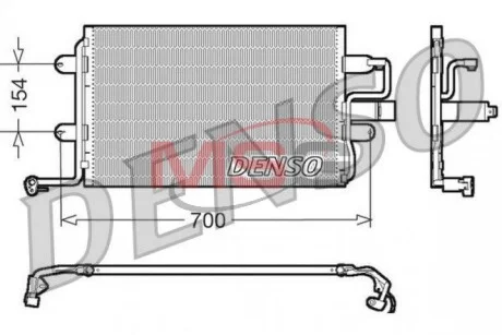Конденсатор кондиціонера VAG A3/TT/Octavia/Superb/Bora/Caddy/Golf/Jetta/Passat "1,2-3,6 "93-15 DENSO DCN32017
