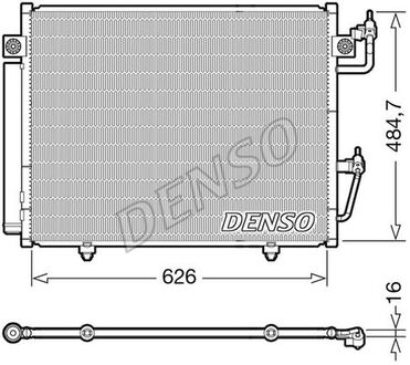 Радіатор кондиціонера 3.2DI-D 16V,3.8MPI 24V MITSUBISHI Pajero 07-21 DENSO DCN45009