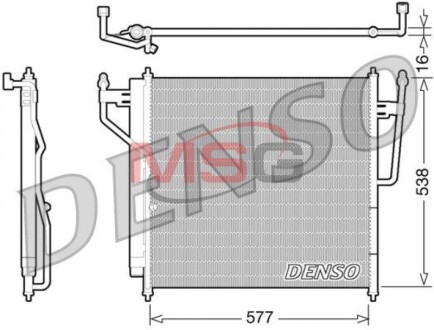 Конденсатор кондиционера INFINITI/NISSAN QX56/Armada/Titan "03-08 DENSO DCN46017