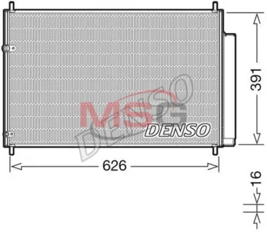Конденсатор кондиціонера TOYOTA Auris/Avensis/Corolla/Verso "1,3-2,2 "07>> DENSO DCN50041