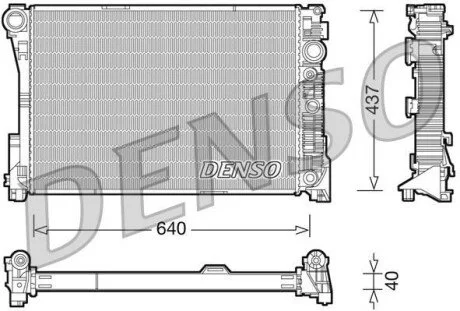 Радіатор охолодження Mercedes-benz DB E212 22 OM651 DENSO DRM17046