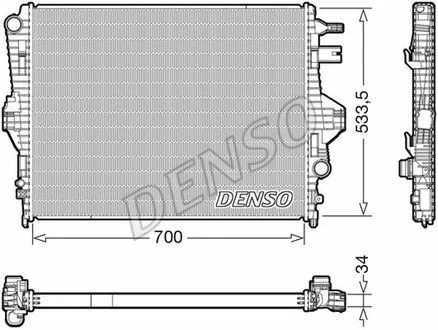 Радіатор PORSCHE/VW Cayenne/Touareg \'\'3,0-3,6 "10-18 DENSO DRM32050