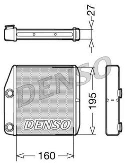 Радіатор печі FIAT/OPEL DENSO DRR09075 (фото 1)