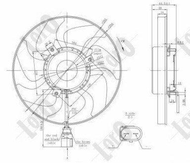 Вентилятор радіатора Caddy/Golf V/VI/Passat B6 (200W/295mm) 10-36 (03-) DEPO 003-014-0009