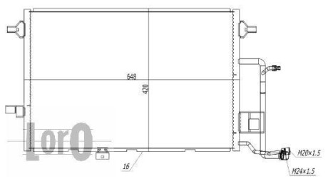 Радіатор кондиціонера AUDI A6/S6 25Tdi 97- DEPO 003-016-0007