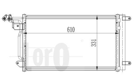 Радіатор кондиціонера A1/Polo/Fabia/Rapid 10-16/16D-20D 09- DEPO 003-016-0022