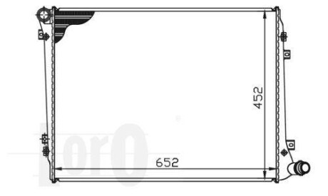 Радіатор охолодження двигуна Passat/Caddy 19/20D 04-10 (+AC) (650x439x32) DEPO 003-017-0033 (фото 1)