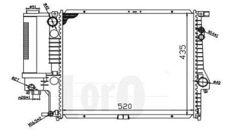 Радіатор охолодження двигуна E39 25-28i 95-00 DEPO 004-017-0003 (фото 1)