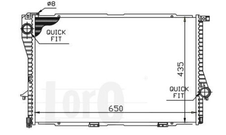 Радіатор охолодження двигуна E39 20-44 DEPO 004-017-0006 (фото 1)