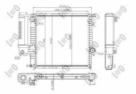 Радіатор охолодження двигуна E30/E36/E34 16-28 87-00 DEPO 004-017-0016