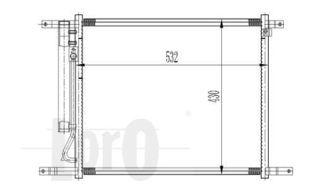 Радіатор кондиціонера CHEVROLET AVEO 12- 14 05- DEPO 007-016-0003