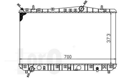 Радіатор охолодження двигуна NUBIRA/LACETTI MT 16-18 03- DEPO 007-017-0001 (фото 1)