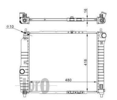 Радіатор охолодження двигуна AVEO/KALOS 12/14 05- AC +/- DEPO 007-017-0002 (фото 1)