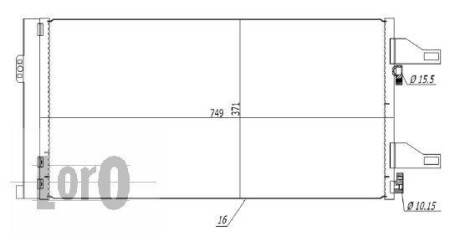 Радіатор кондиціонера Citroen Jumper/Peugeot Boxer/Fiat Ducato 20-3D 06- DEPO 009-016-0004 (фото 1)