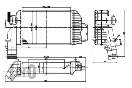 Радіатор інтеркулера JUMPER/DUCATO/BOXER 19 TD/20 Hdi 94- DEPO 009-018-0001 (фото 1)