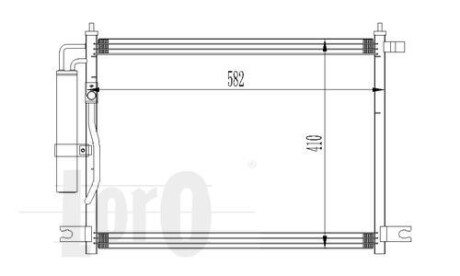 Радіатор кондиціонера AVEO/KALOS 14 i 16V 02- DEPO 011-016-0002 (фото 1)