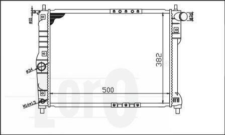 Радіатор охолодження двигуна Lanos 15 (-AC) DEPO 011-017-0005 (фото 1)