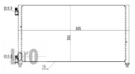 Радіатор кондиціонера DOBLO/PUNTO II 13 MJTD/12 i 99- DEPO 016-016-0008