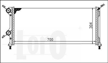 Радіатор води Doblo 13-19 JTD/MJTD 01- DEPO 016-017-0038